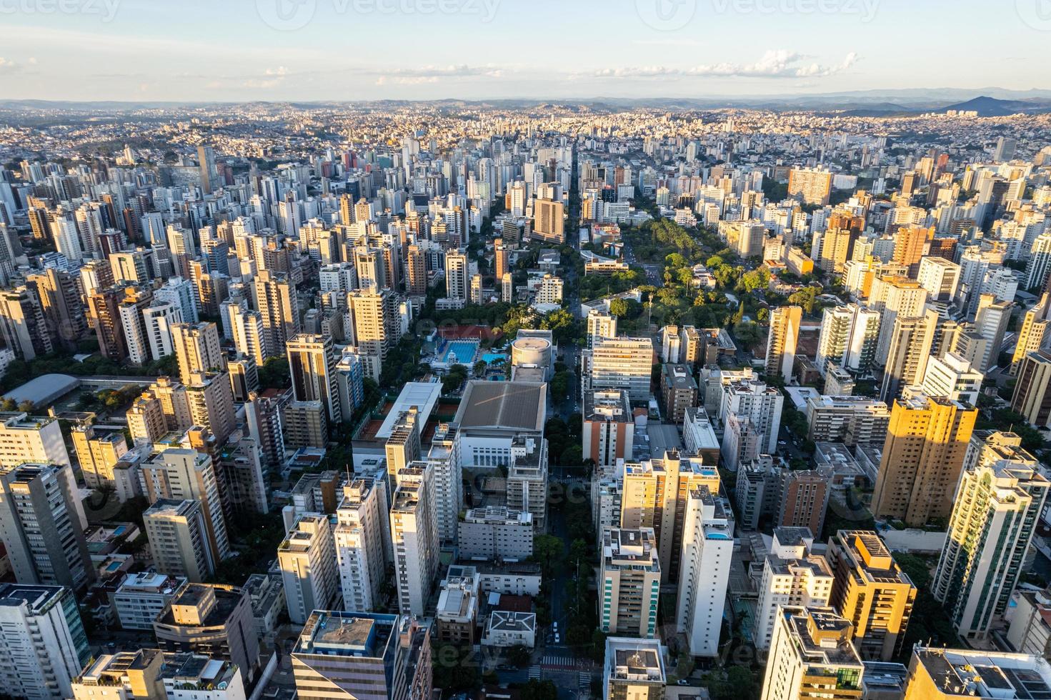 Aerial view of the city of Belo Horizonte, in Minas Gerais, Brazil. photo