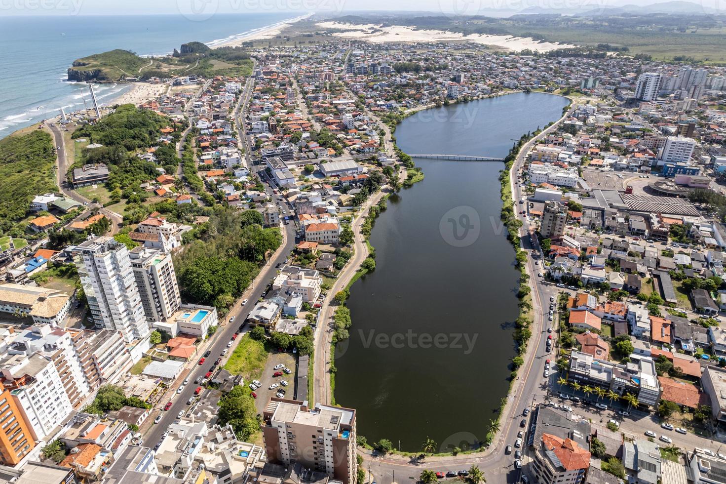 Aerial view of Torres, Rio Grande do Sul, Brazil. Coast city in south of Brazil. photo
