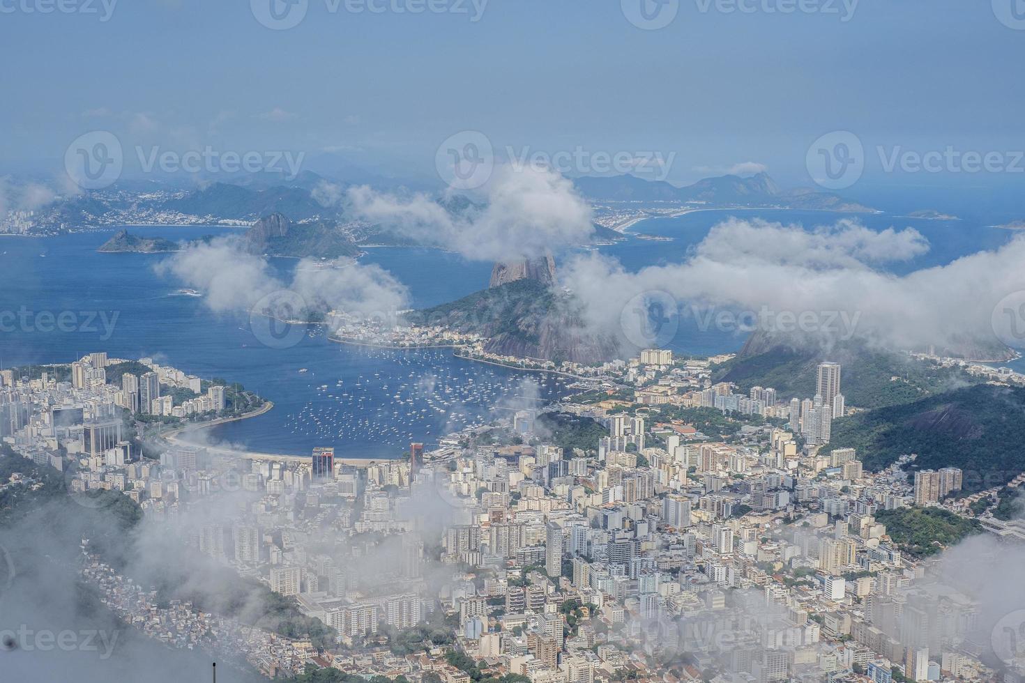 View of Sugar Loaf, Corcovado, and Guanabara bay, Rio de Janeiro, Brazil photo