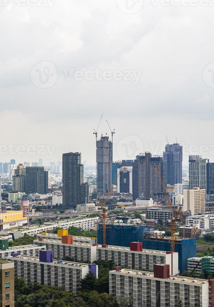 Bangkok city panorama skyscraper cityscape of the capital of Thailand. photo