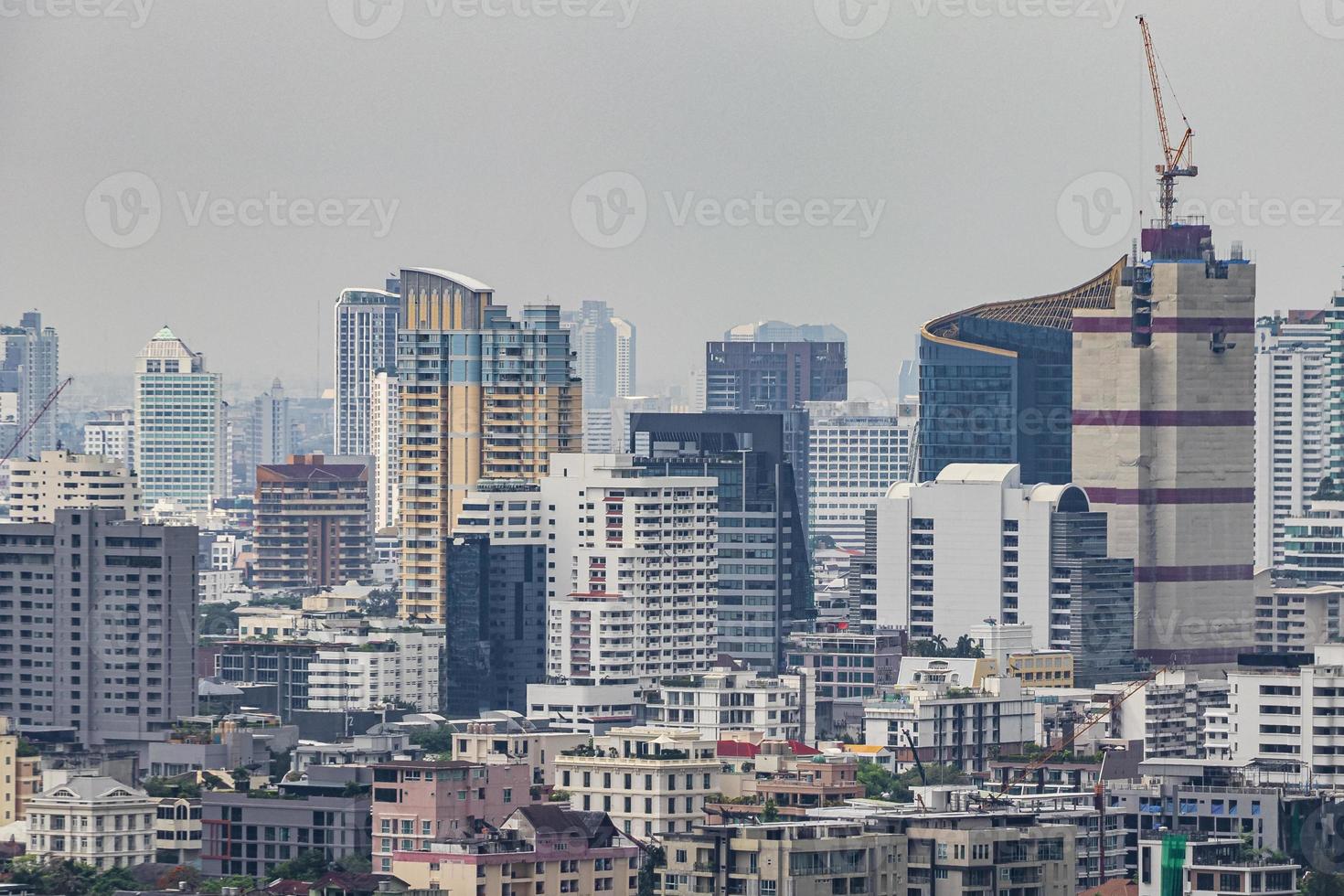 Bangkok city panorama skyscraper cityscape of the capital of Thailand. photo