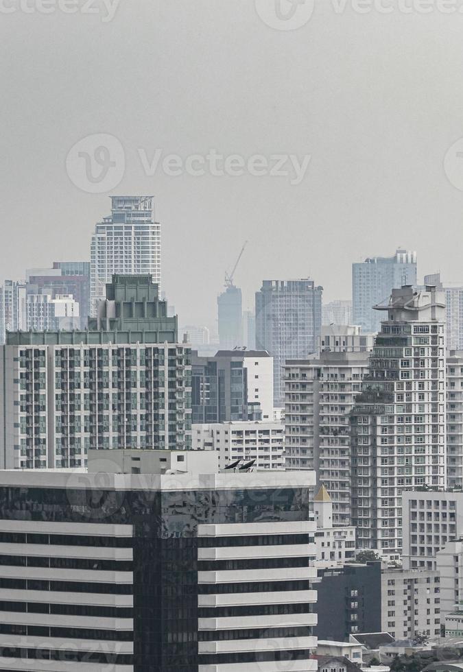 Bangkok city panorama skyscraper cityscape of the capital of Thailand. photo