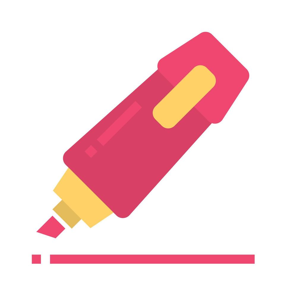 highlighter flat icon vector illustration