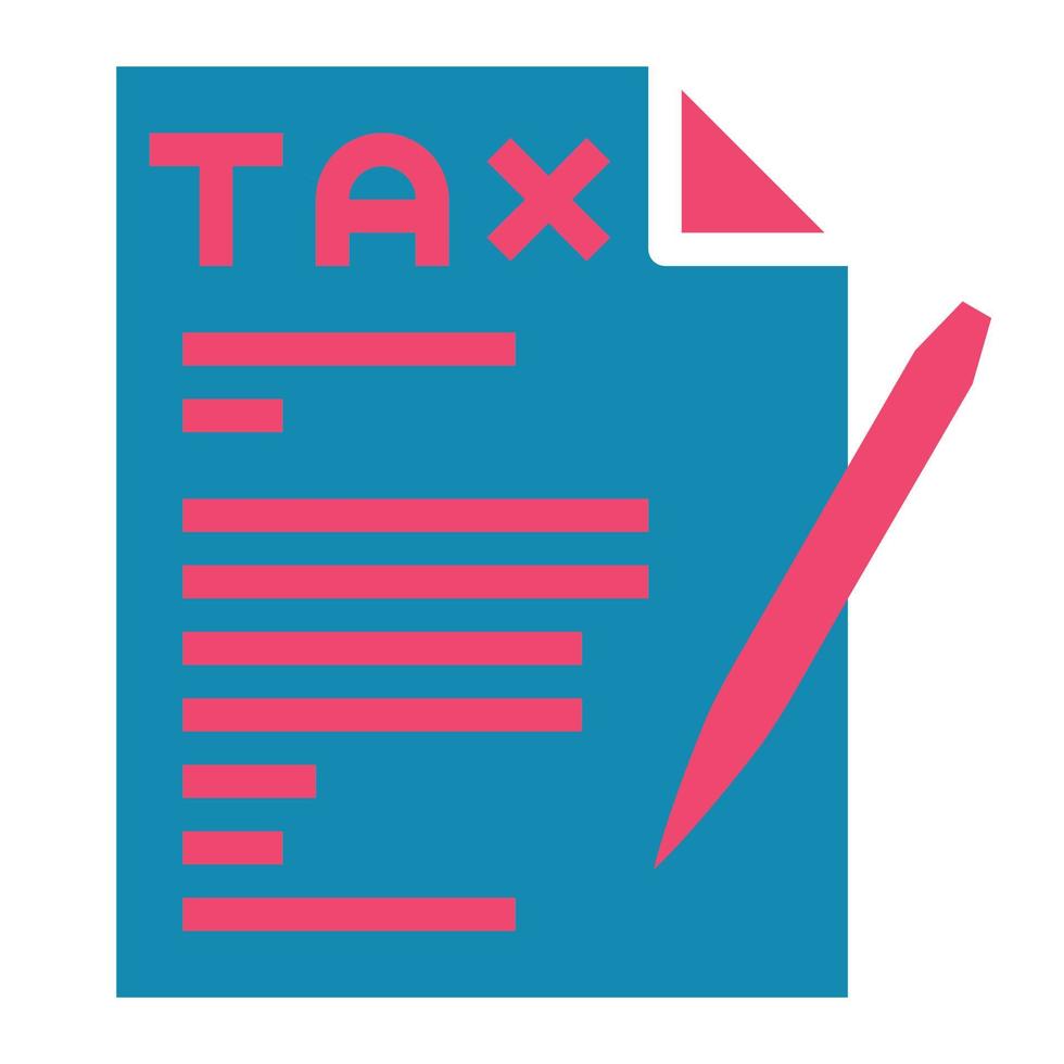 Document tax icon vector illustration .