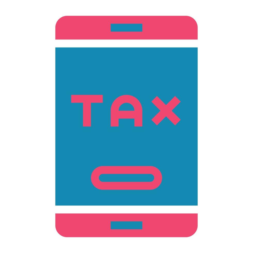 Smart phone tax icon vector illustration