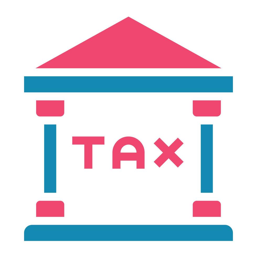 Bank tax icon vector illustration .