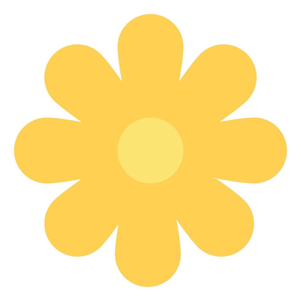Flower icon flat color vector illustration