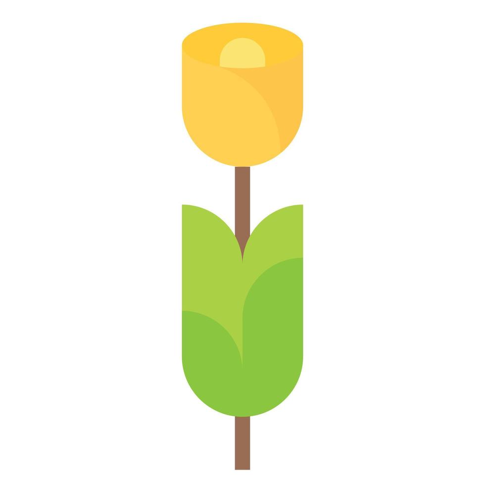 tulipán icono color plano vector ilustración