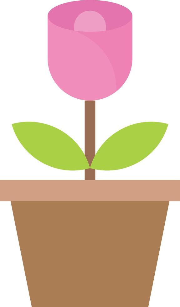 Flower Pot icon flat color vector illustration