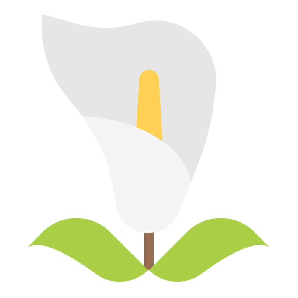 lirio flor icono color plano vector ilustración