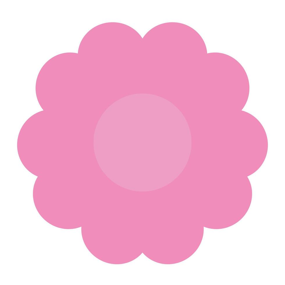 flor icono color plano vector ilustración