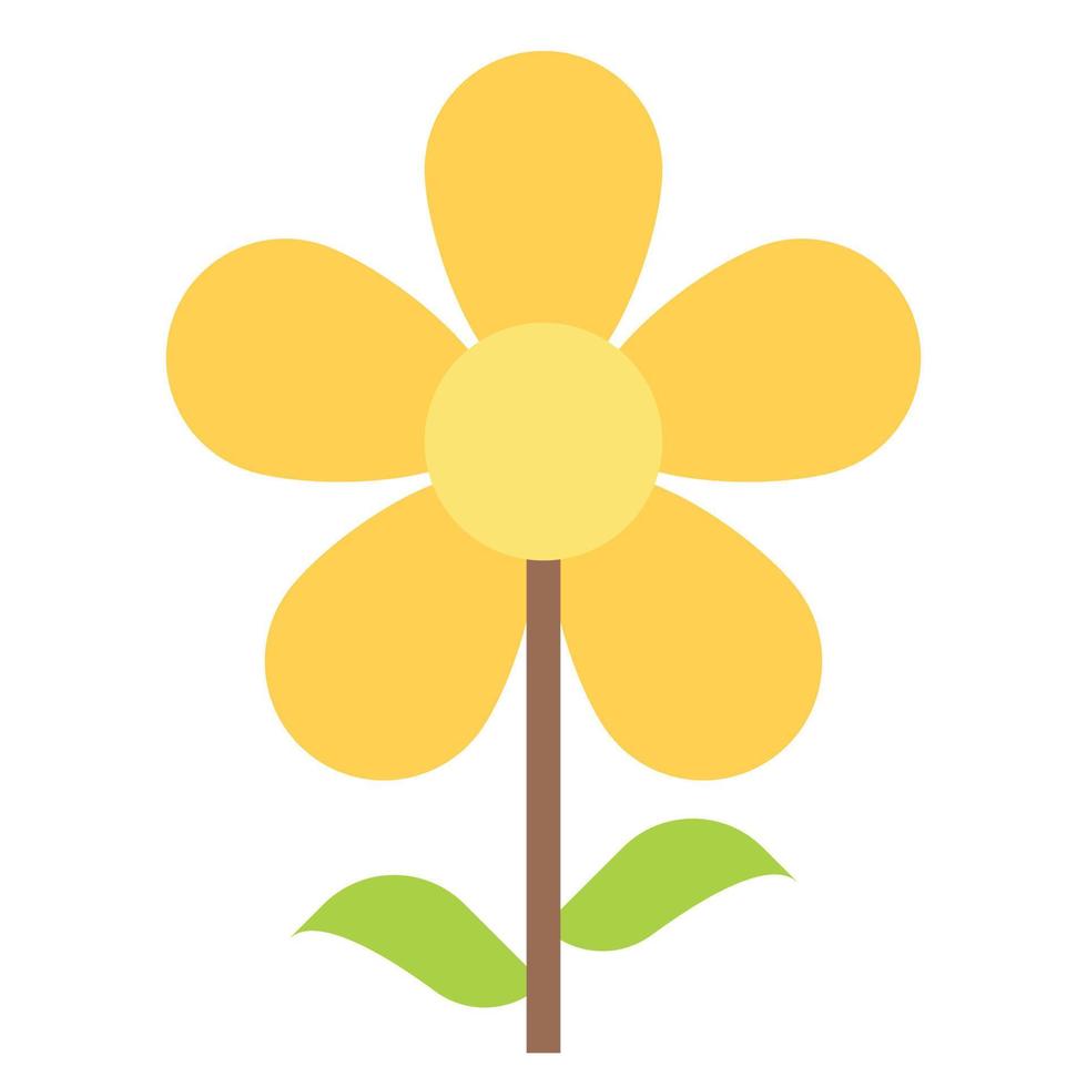Flower icon flat color vector illustration