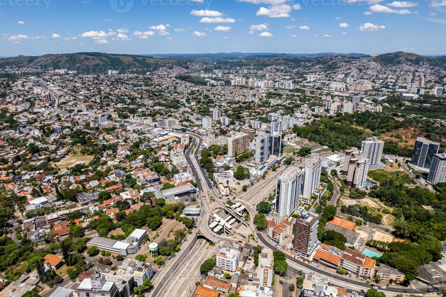 Aerial view of Porto Alegre, RS, Brazil. Aerial photo of the biggest city in the South of Brazil.