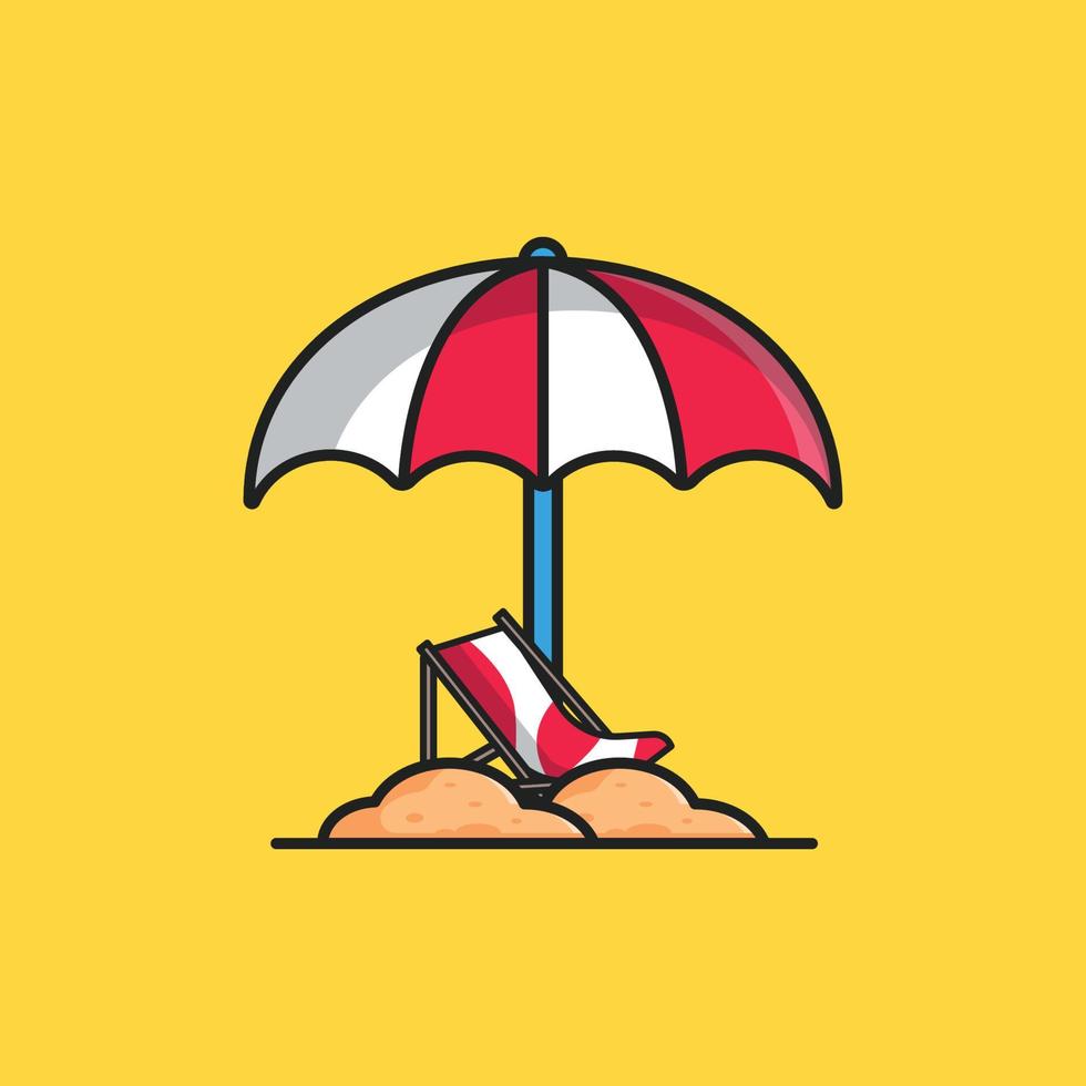 Umbrella Cartoon Illustration vector