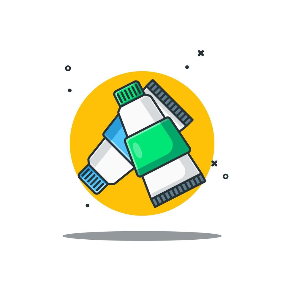 Paint tubes Cartoon Illustrations vector