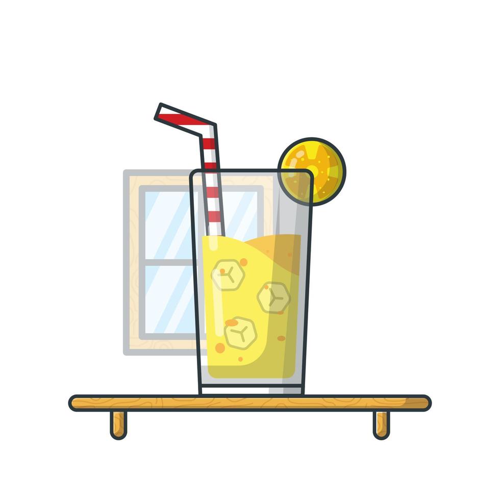 Lemon Drinks Cartoon Illustrations vector