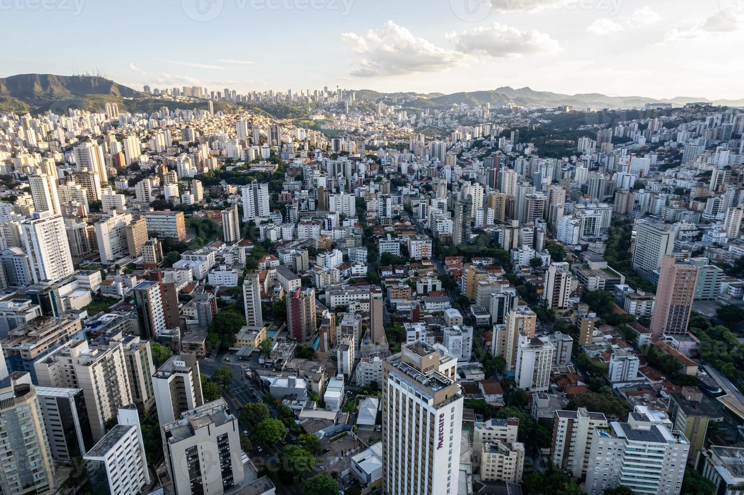 Aerial view of the city of Belo Horizonte, in Minas Gerais, Brazil. photo