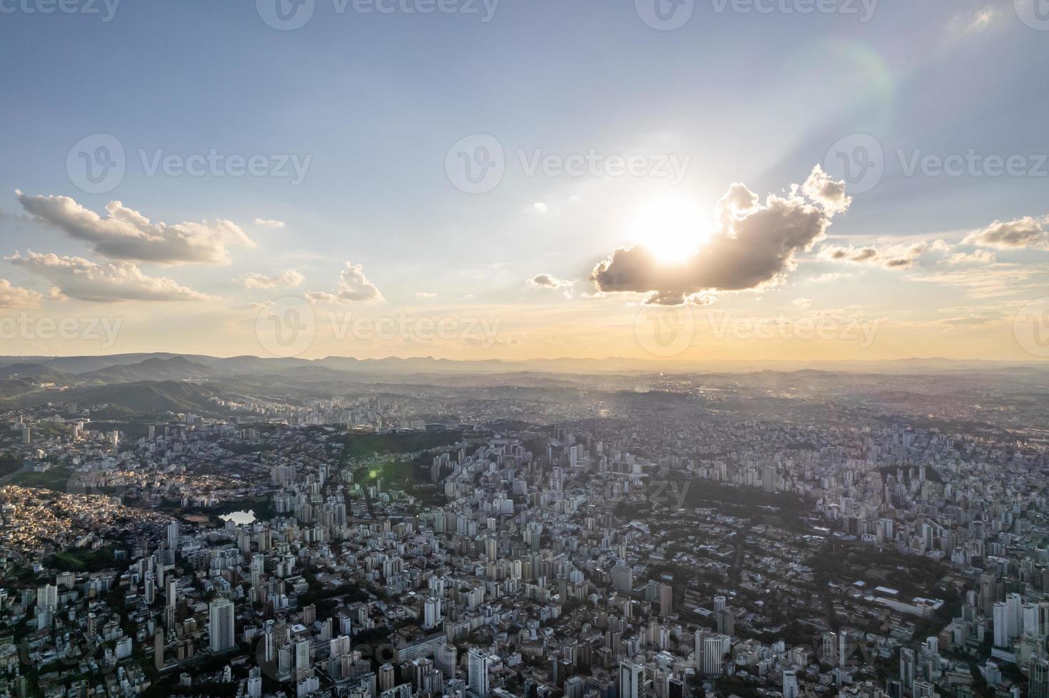 Aerial view of the city of Belo Horizonte, in Minas Gerais, Brazil. photo