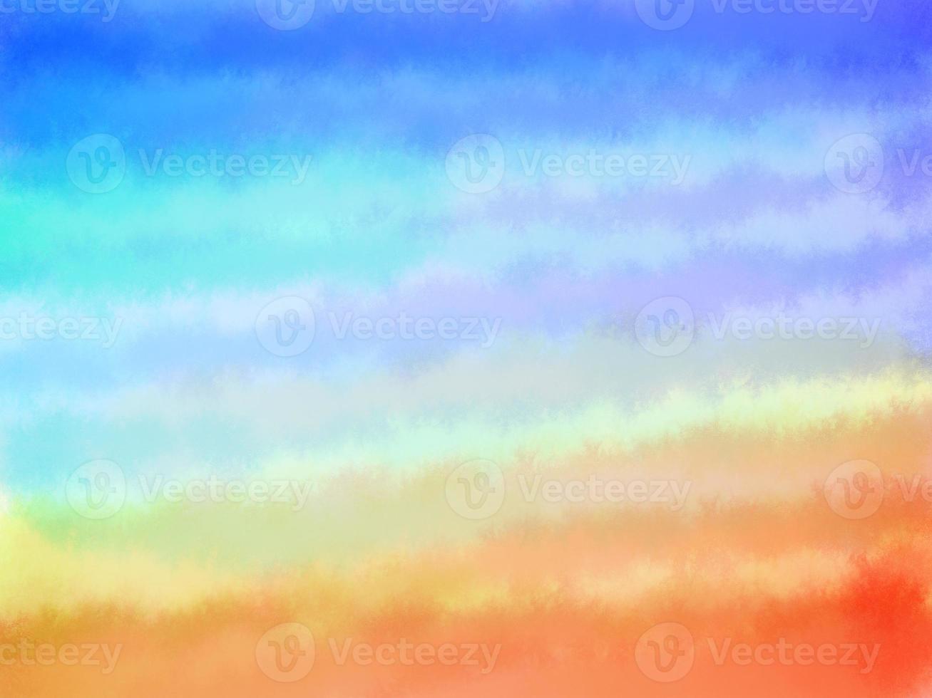 Abstract background wall created from scratch through multi-step design process gradient paint color pink violet red orange yellow blue on white paper, Textured Effect, Oil Painting, colorful appli photo