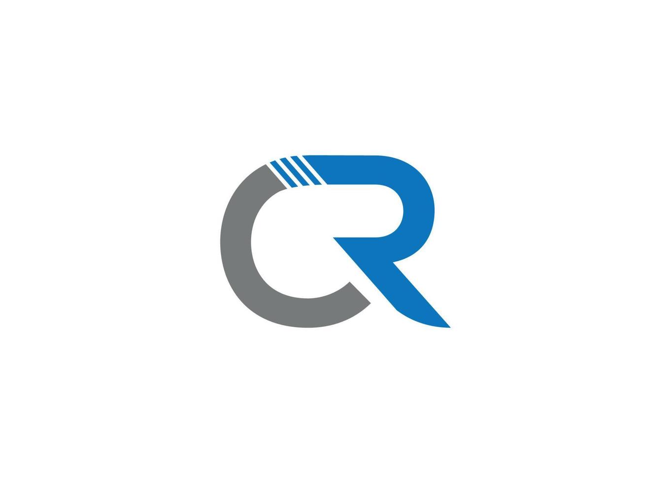 CR Logo Design with Creative Modern icon template vector