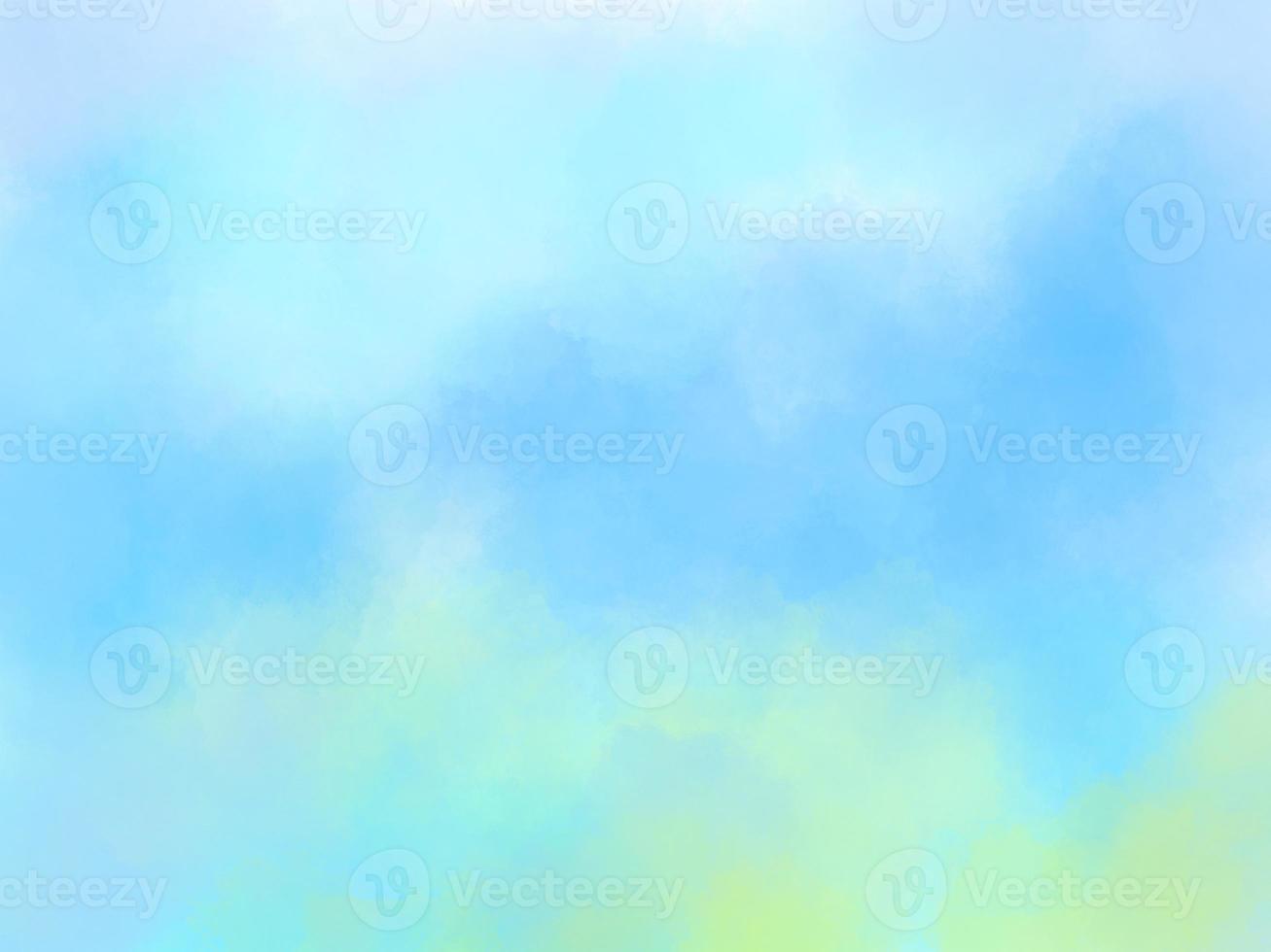 pared de fondo abstracta creada desde cero a través del proceso de diseño de varios pasos pintura degradada color amarillo azul sobre papel blanco, efecto texturizado, pintura al óleo, diseño de plantilla colorida información de la tarjeta de cubierta foto