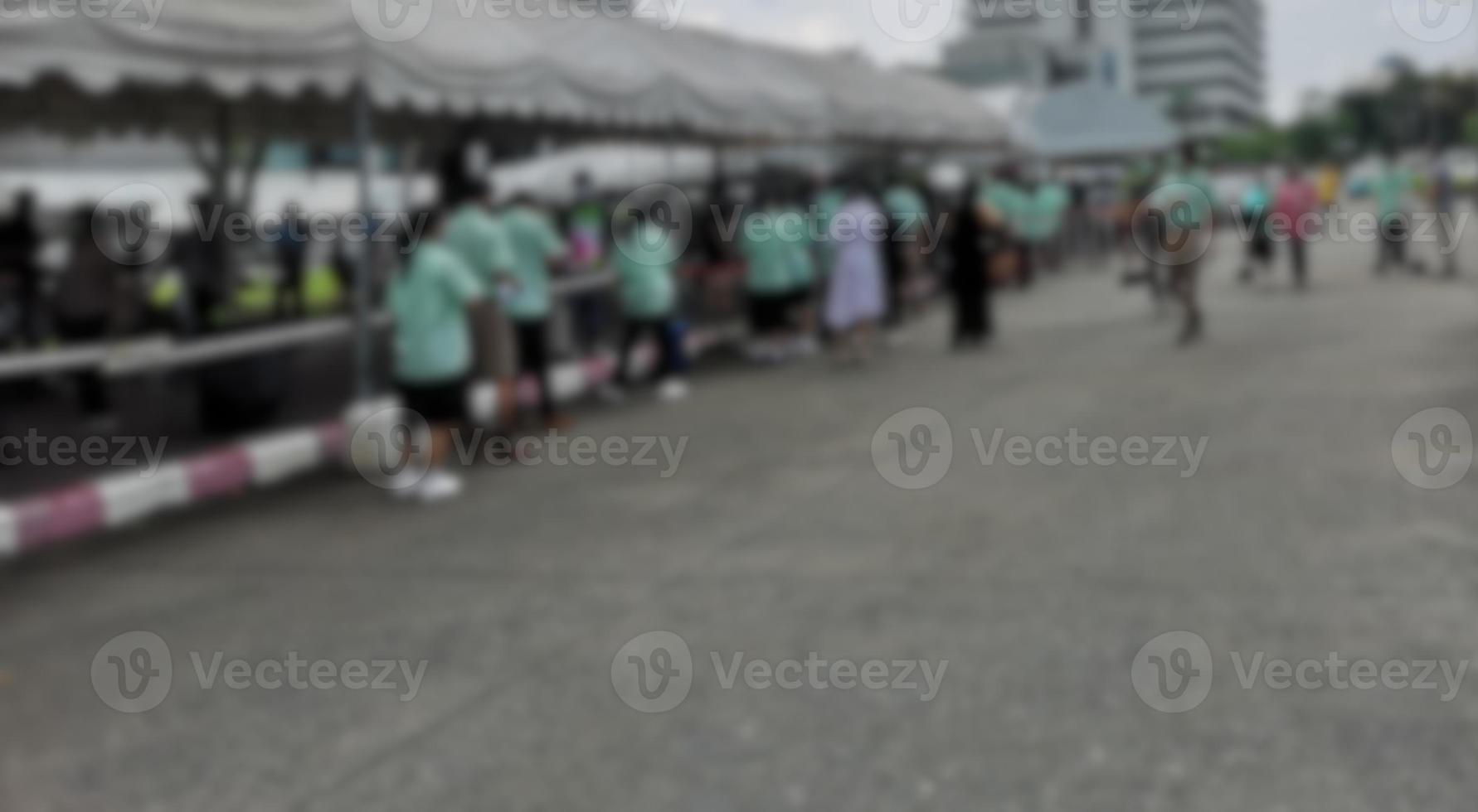 student stand in row waiting to get vaccinated virus19 Vaccine coronavirus Bangkok Thailand October 5 2021 photo