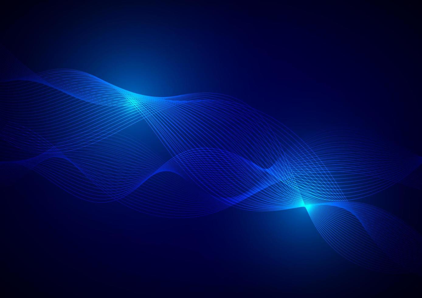 abstract background blue wave line smooth for background illustration vector