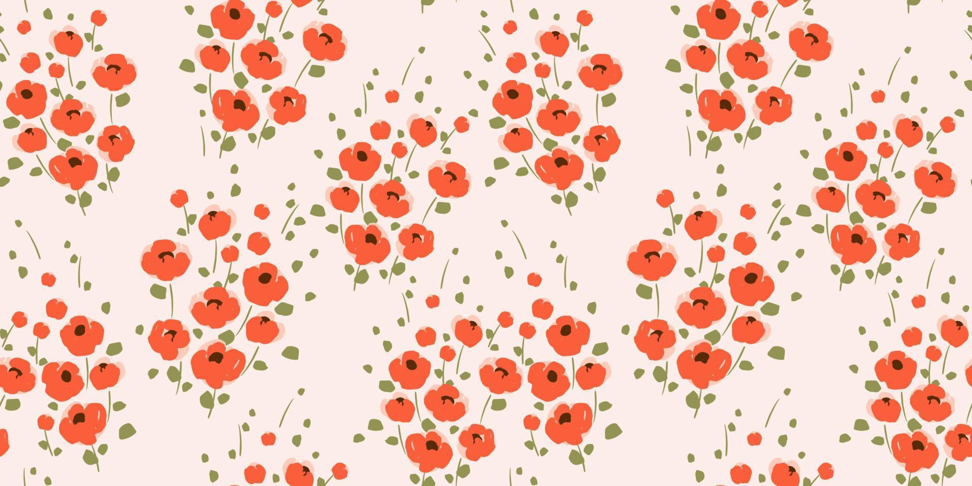 Floral seamless pattern. Vector design for paper, cover, fabric, interior decor and other use
