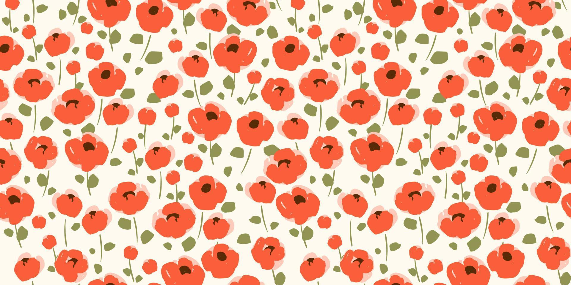 Floral seamless pattern. Vector design for paper, cover, fabric, interior decor and other use