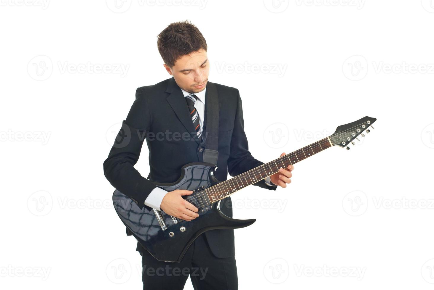 Handsome businessmanwith guitar photo