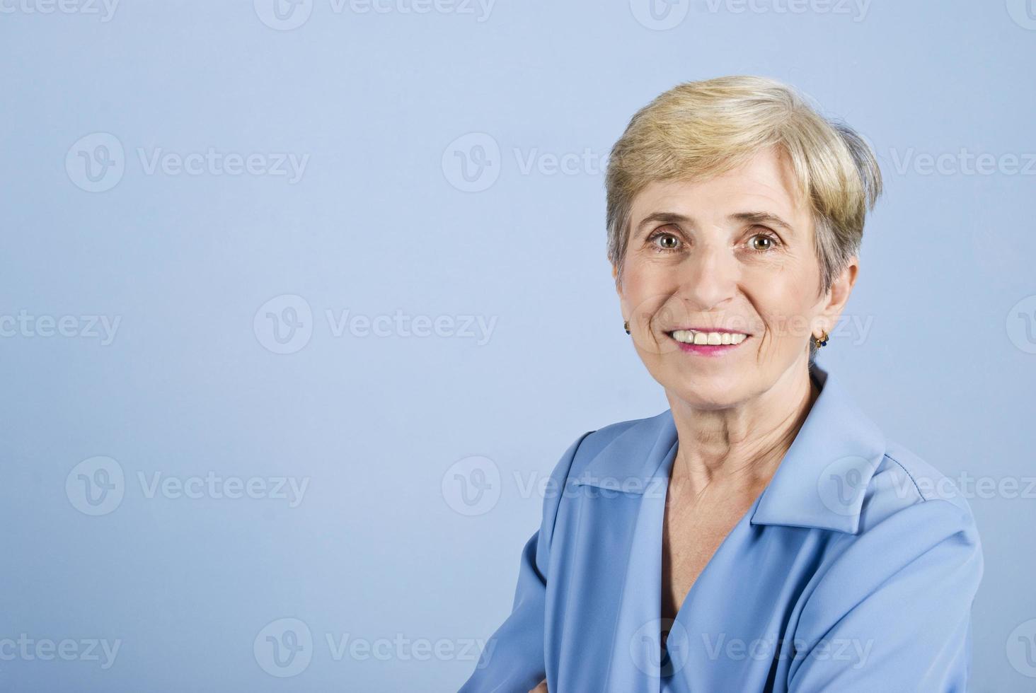 Senior business woman smiling photo