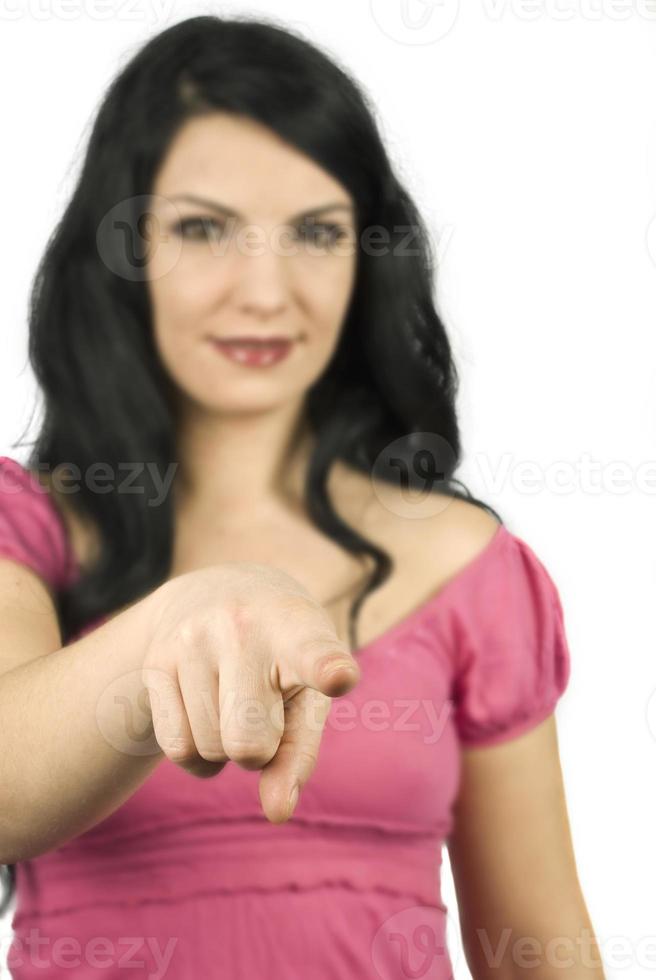 I chosen you Woman pointing photo