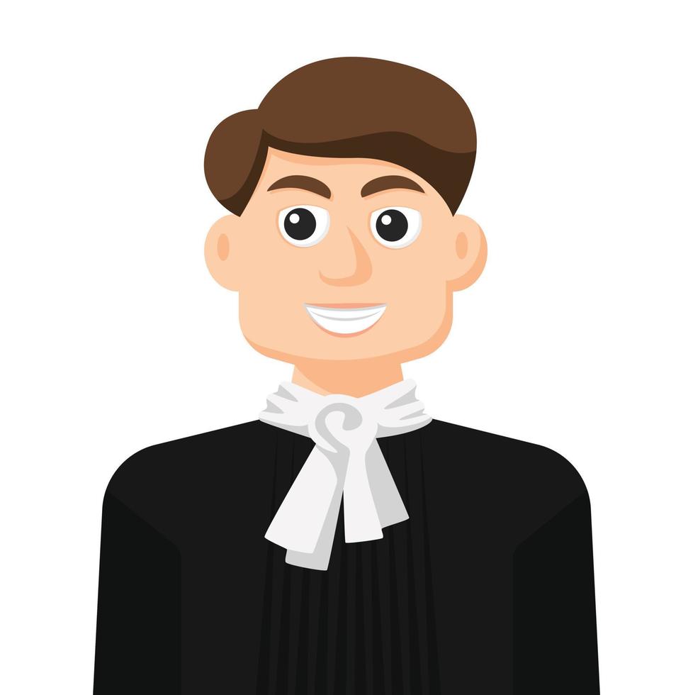 Judge in simple flat vector, personal profile icon or symbol, people concept vector illustration.