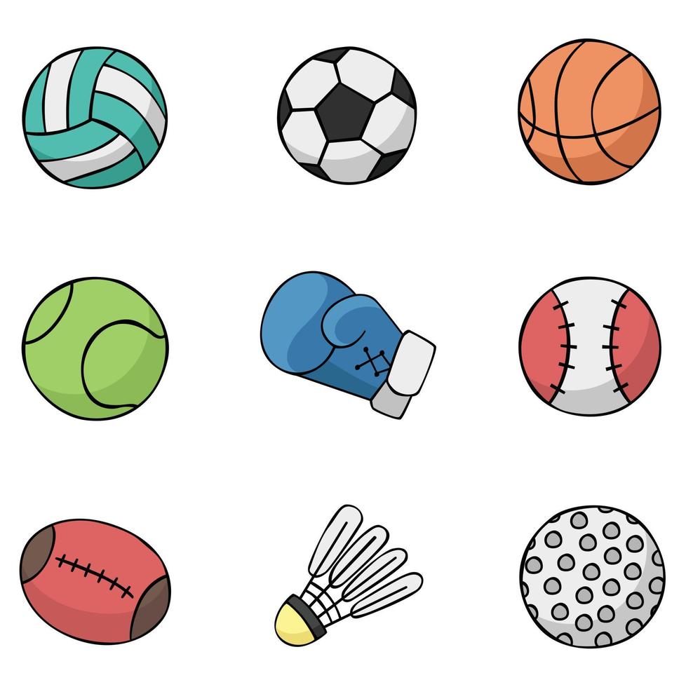 deportes en vector de estilo de dibujo