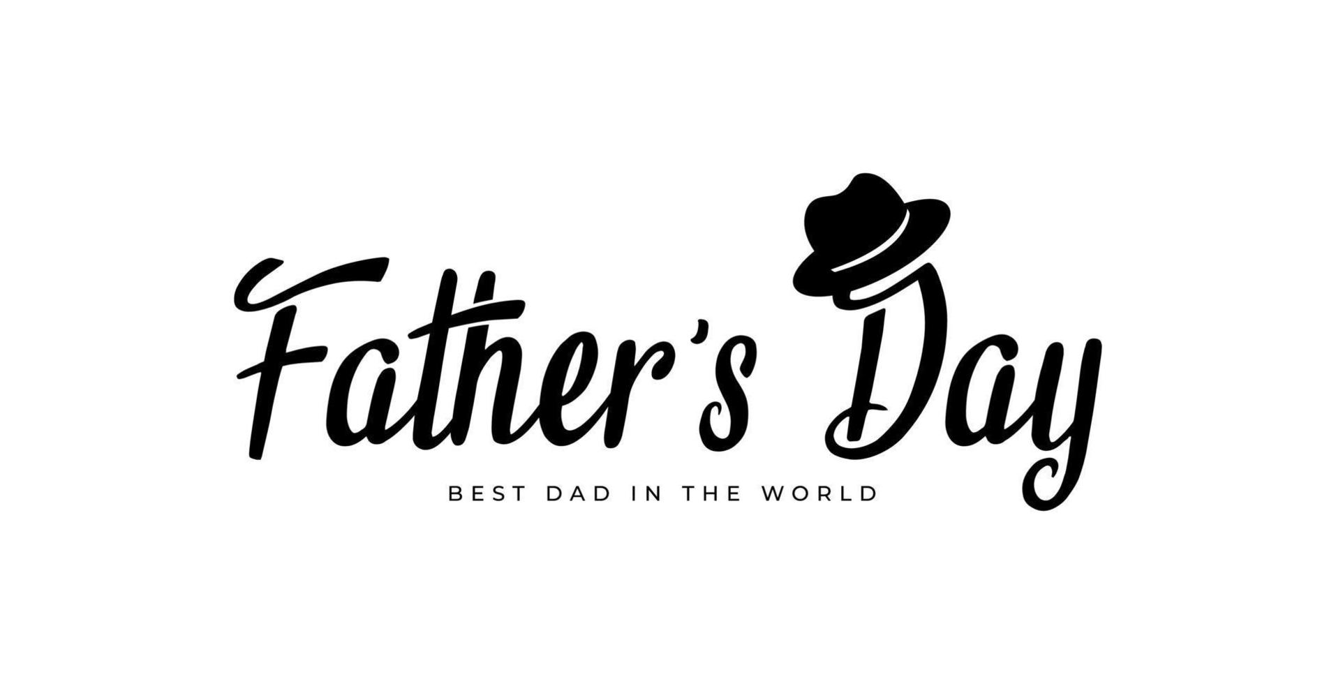 Happy Father's Day Calligraphy Greeting Cards. Vector illustration.