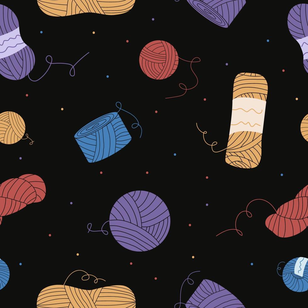 Vector flat hand drawn seamless pattern