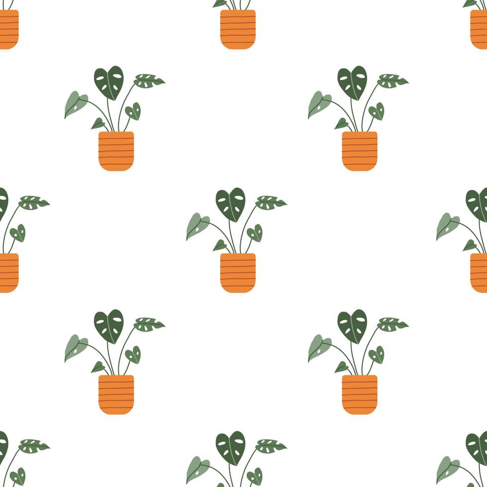 Vector flat hand drawn seamless pattern