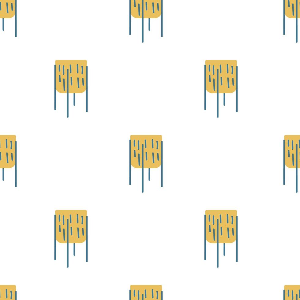 Vector flat hand drawn seamless pattern