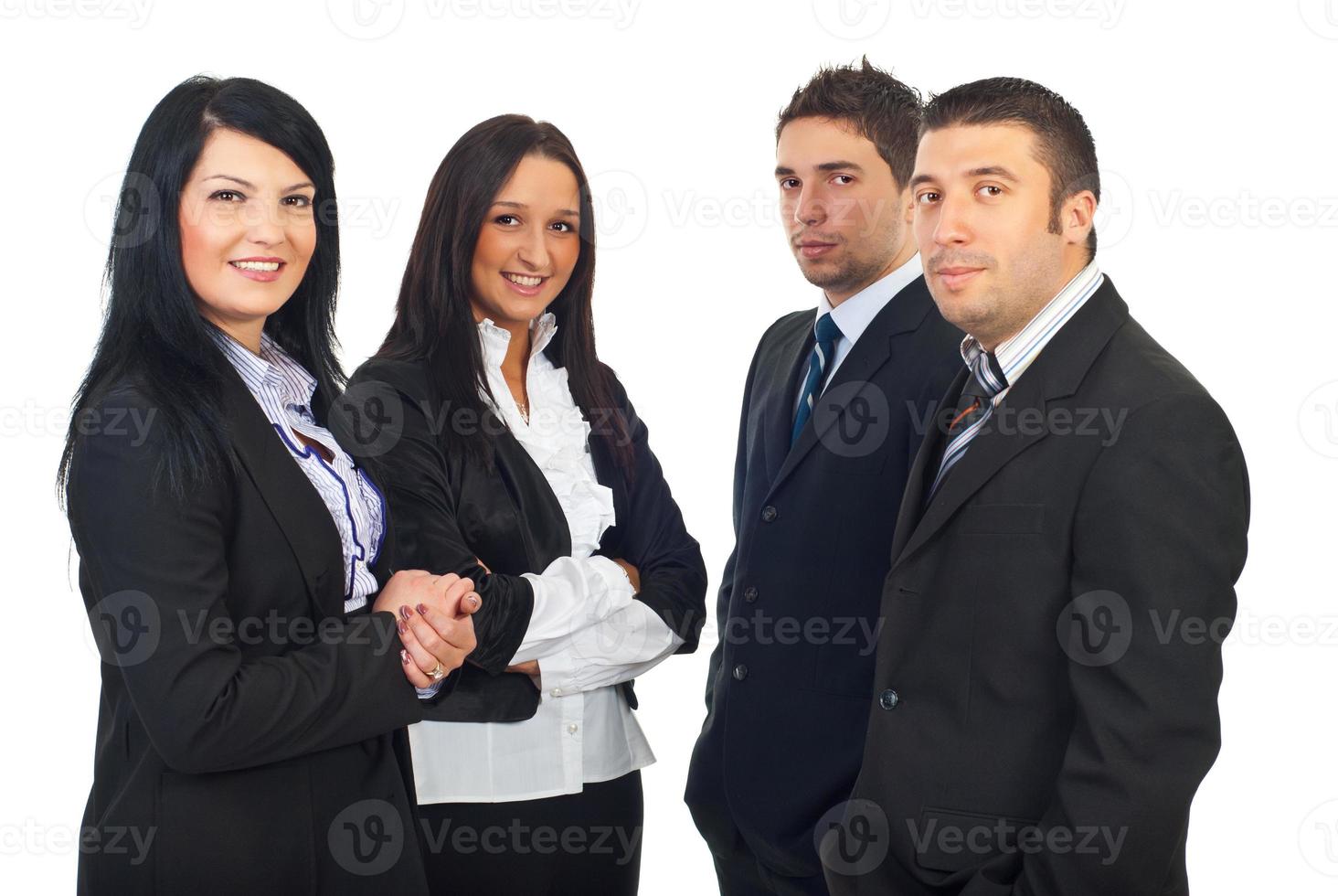 Two teams of business people photo