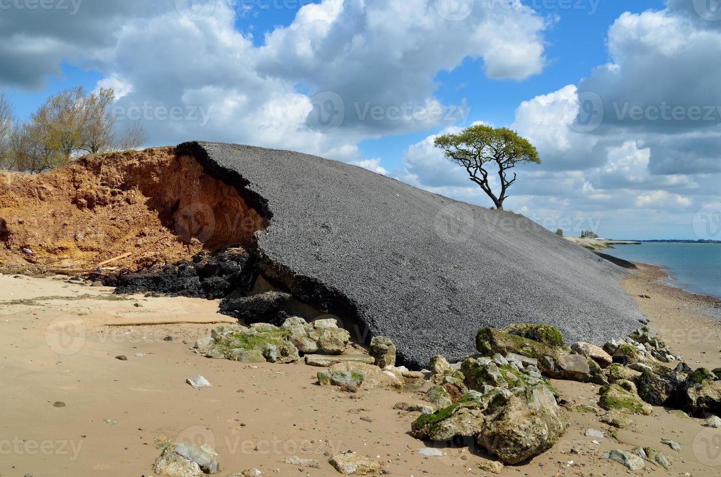 Coastal erosion disaster photo