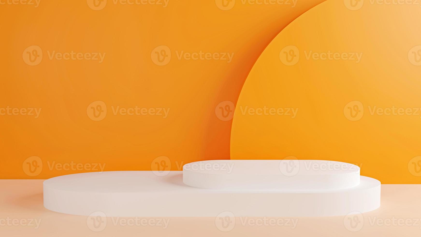 3D Orange Product Display Podium photo