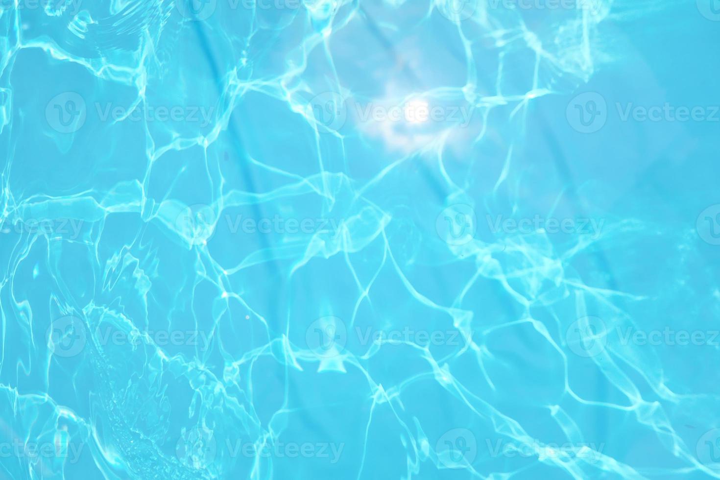 Defocus the abstract background of the blue water surface, water spray in the sea deep. photo