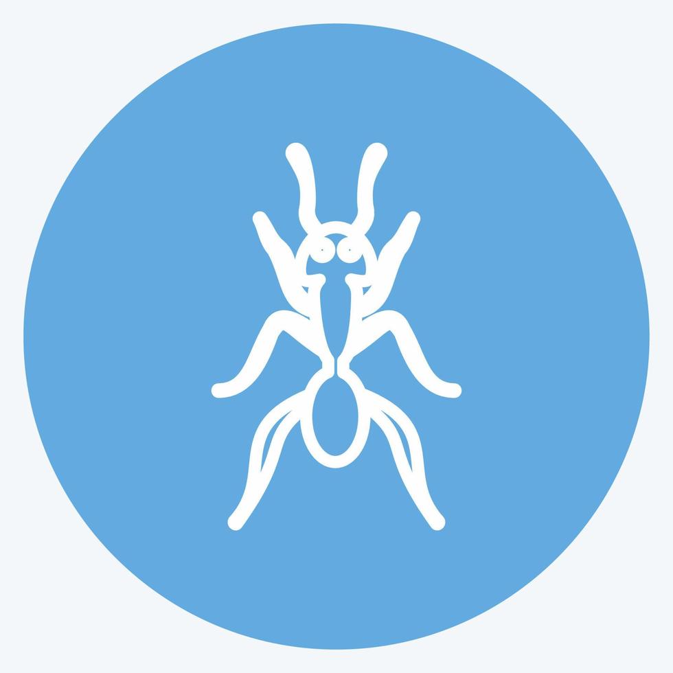 Icon Ant 1. suitable for Animal symbol. blue eyes style. simple design editable. design template vector. simple symbol illustration vector
