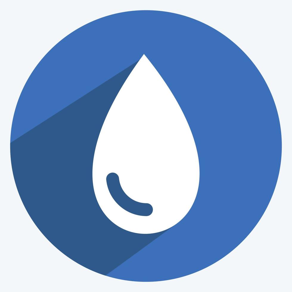 Icon Drop. suitable for Spa symbol. long shadow style. simple design editable. design template vector. simple symbol illustration vector