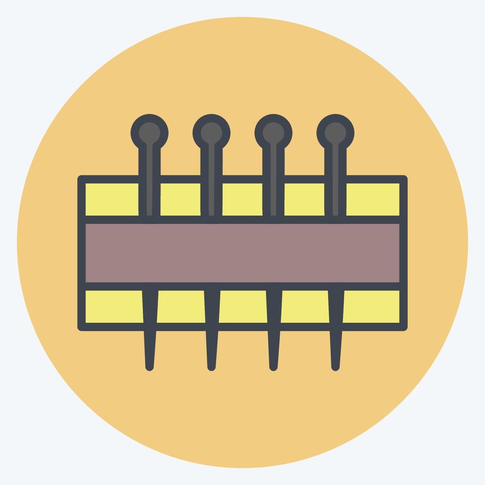 Icon Needles Holder. suitable for Tailor symbol. color mate style. simple design editable. design template vector. simple symbol illustration vector