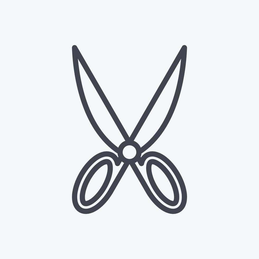 Icon Pair of Scissors 1. suitable for Tailor symbol. glyph style. simple design editable. design template vector. simple symbol illustration vector