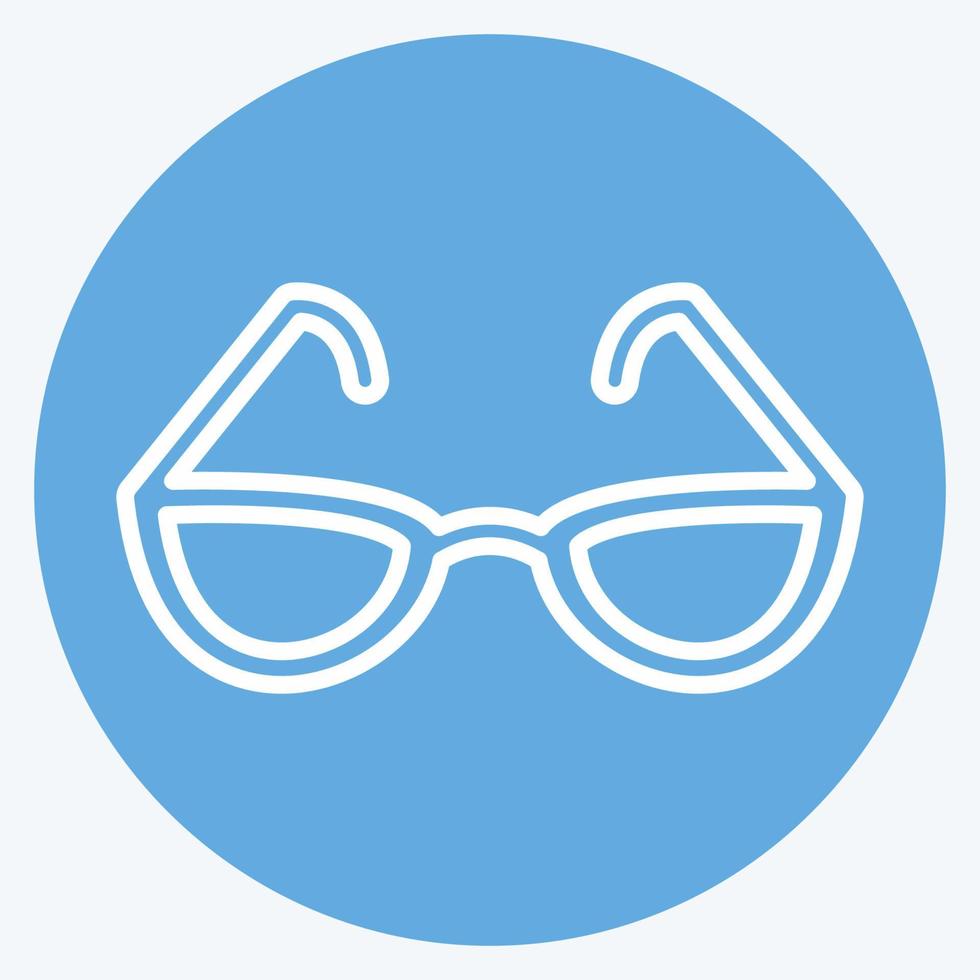 Icon Reading Glasses. suitable for men accessories symbol. blue eyes style. simple design editable. design template vector. simple symbol illustration vector