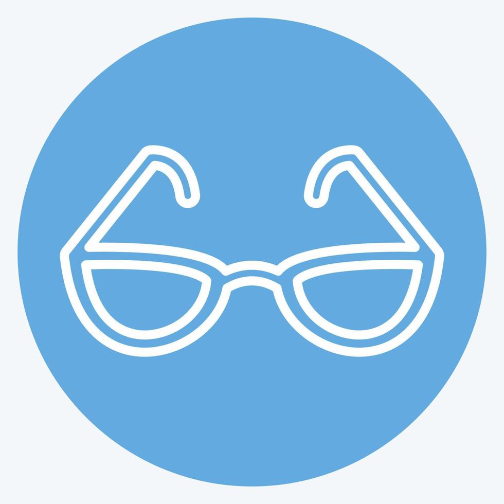 Icon Reading Glasses. suitable for men accessories symbol. blue eyes style. simple design editable. design template vector. simple symbol illustration vector