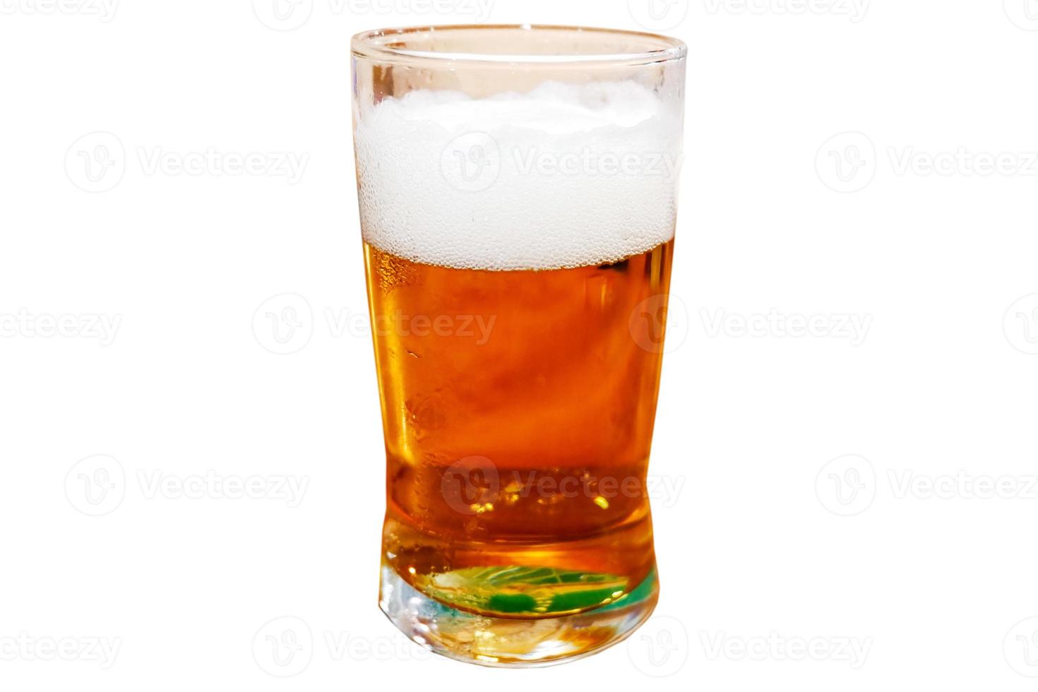 Beer glass on a white background. photo