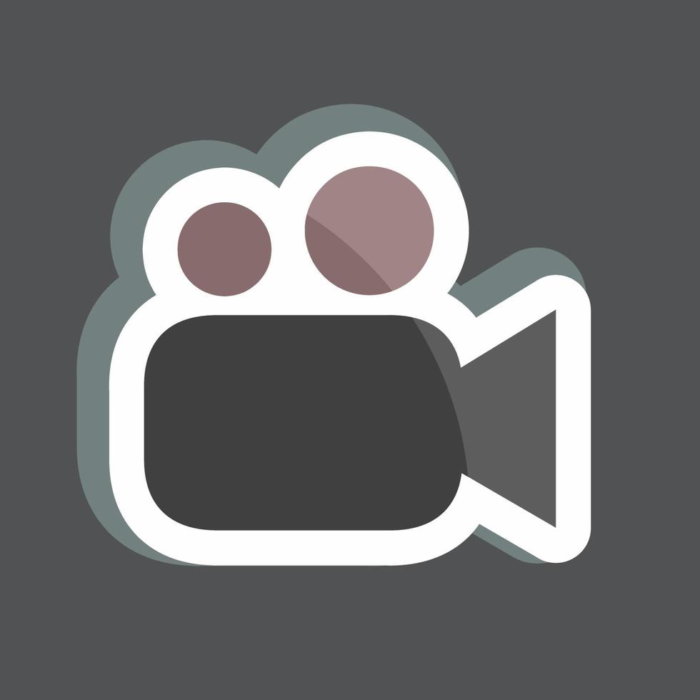 etiqueta de la cámara de vídeo. adecuado para el símbolo de aplicaciones móviles. diseño simple editable. vector de plantilla de diseño. ilustración de símbolo simple